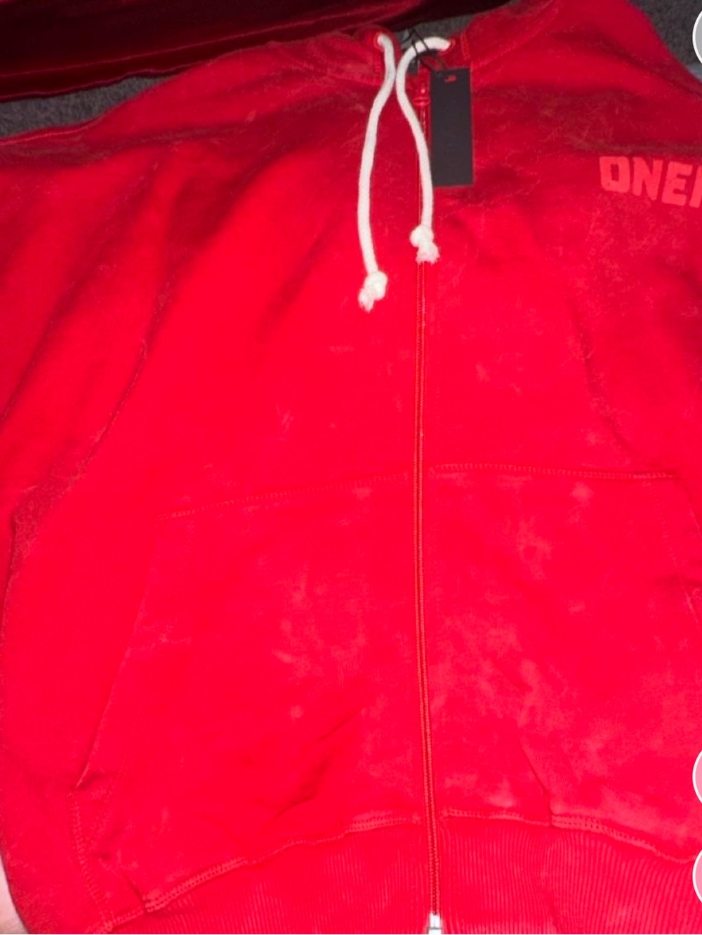 Oner active raw lounge oversized zip hoodie